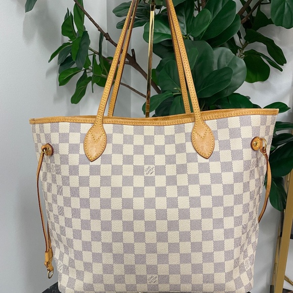 Louis Vuitton Neverfull MM Damier Azur Tote Bag - Picture 1 of 11